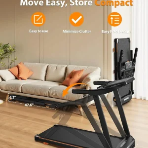 Foldable Treadmill for Home with Incline Extra Large Dual LED Screen Home Office Treadmills