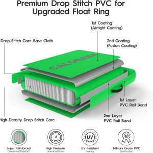 Round Floating Ring Hammock - Heavy Duty Inflatable Raft
