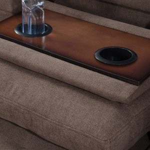 Aukfa 3 Piece Sectional Sofa, Living Room Couch with Storage Ottoman&Cup Holder, Linen, Right Hand, Purple