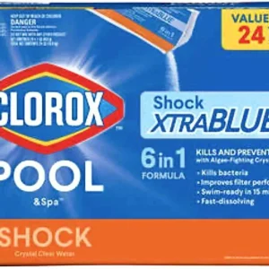 Pool Spa Hot Tub XtraBlue Shock Algaecide Treatment 1lb Bag Case 24 Pack