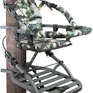 Summit Viper SD Climbing Treestand – Lightweight Aluminum, Foam Padded Seat, 300 lbs Capacity, Includes Safety Harness
