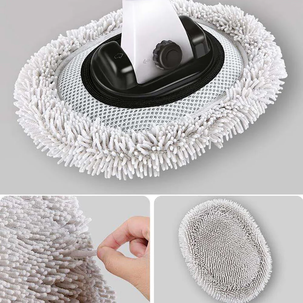 TITOUMI 47.5" 2 in 1 Car Wash Brush Cleaning Mop Kit with Long Handle, Supplies Car Mop for Scratch-Free Car RV Truck SUV