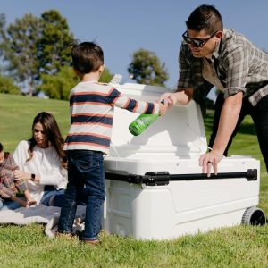 110QT Glide Cooler with Wheels and Telescoping Handle