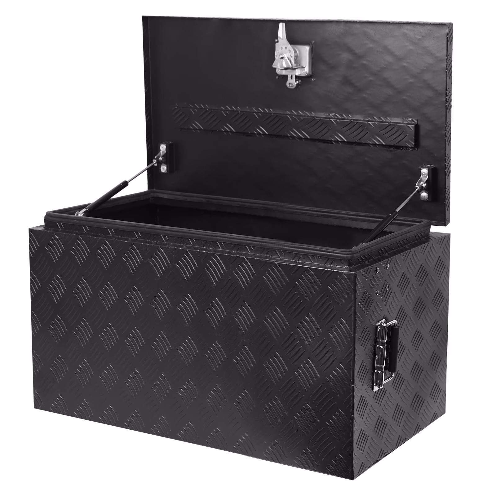 TROPOW 24-Inch Aluminum Diamond Plate Tool Chest -C Lockable Underbody Storage Box for Trucks, RVs, and Trailers