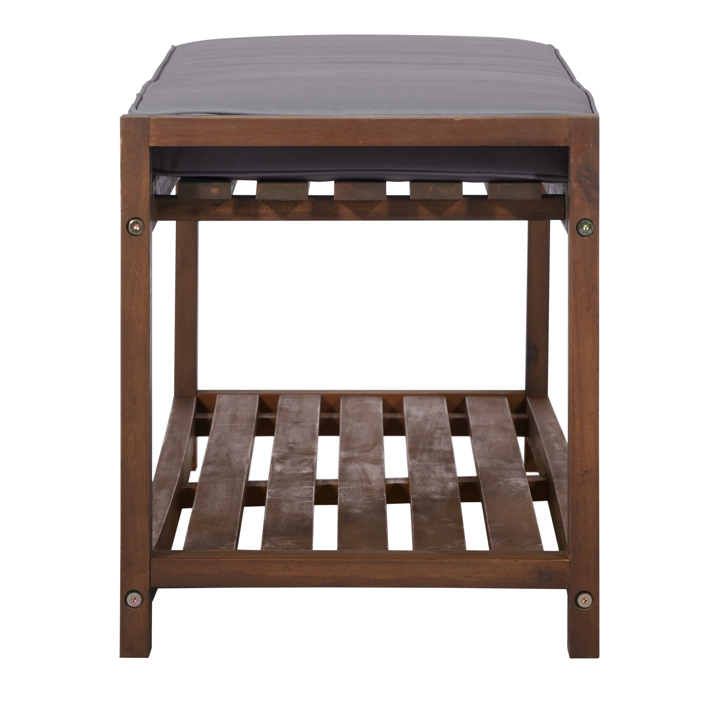 Manor Park Chevron Outdoor Storage Acacia Wood Bench - Brown