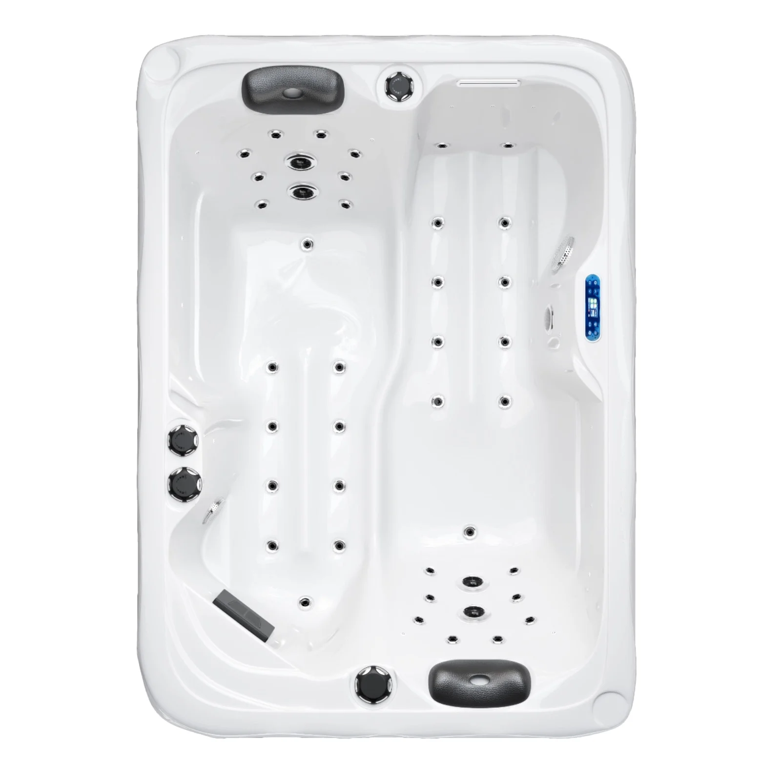 Patiowell 2 Person Home Spa Hot Tub for Outdoor, with 41pcs Massage Jets, LED lighting, Built-In Water Purification System, 900L, Black