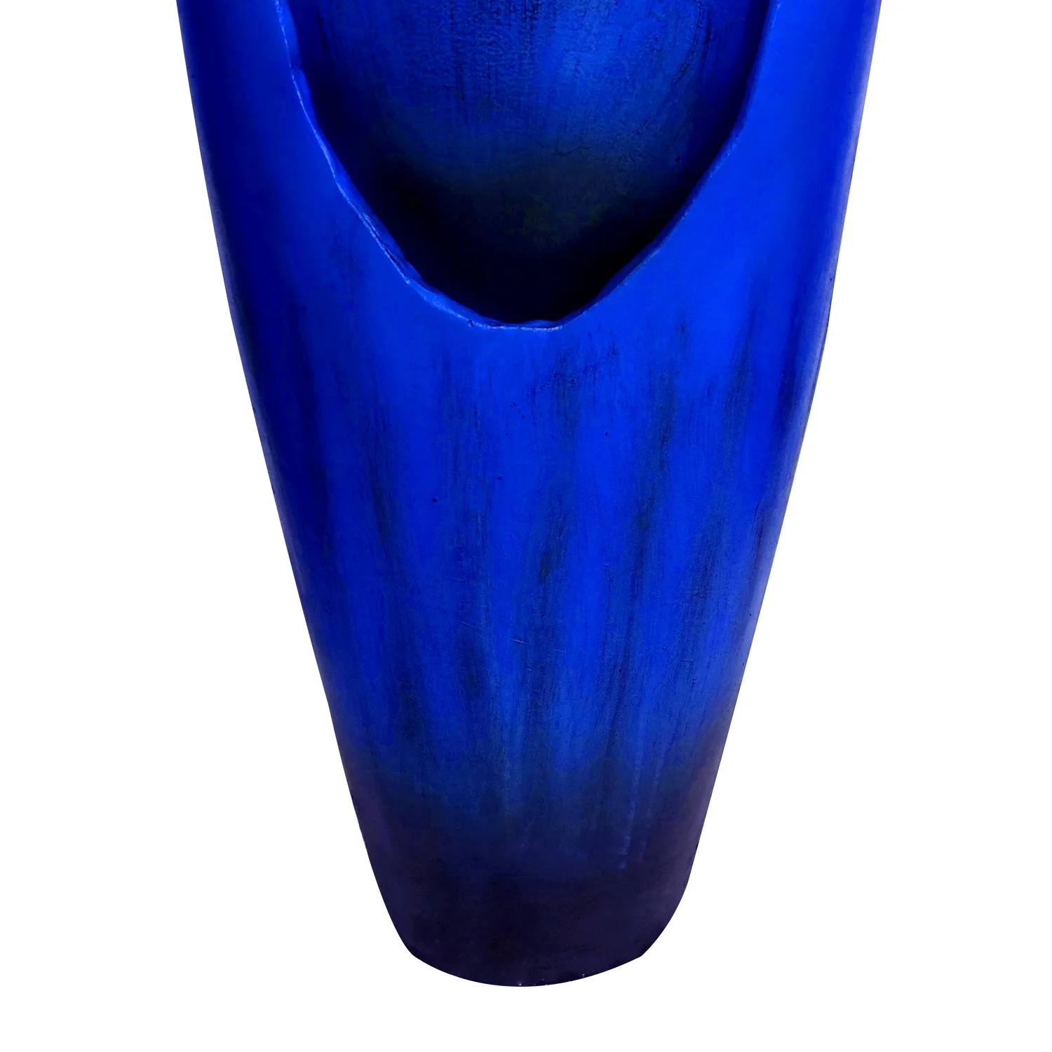 ourrco 30.7"H Concrete Vase Water Fountain, Modern Cascading Waterfall Feature with LED Lighting and Pump, Perfect for Indoor or Outdoor Home and Garden Decor, Red