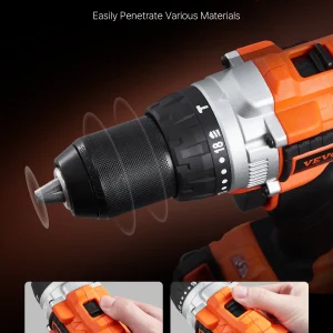 VEVOR Tool Combo Kit, 20V Max Cordless 2-Tool Combo Kit, with 1/2 in Impact Drill, 1/4 in Impact Driver, Compact Cordless Power Tool Combo Kit with 4.0 Ah Batteries
