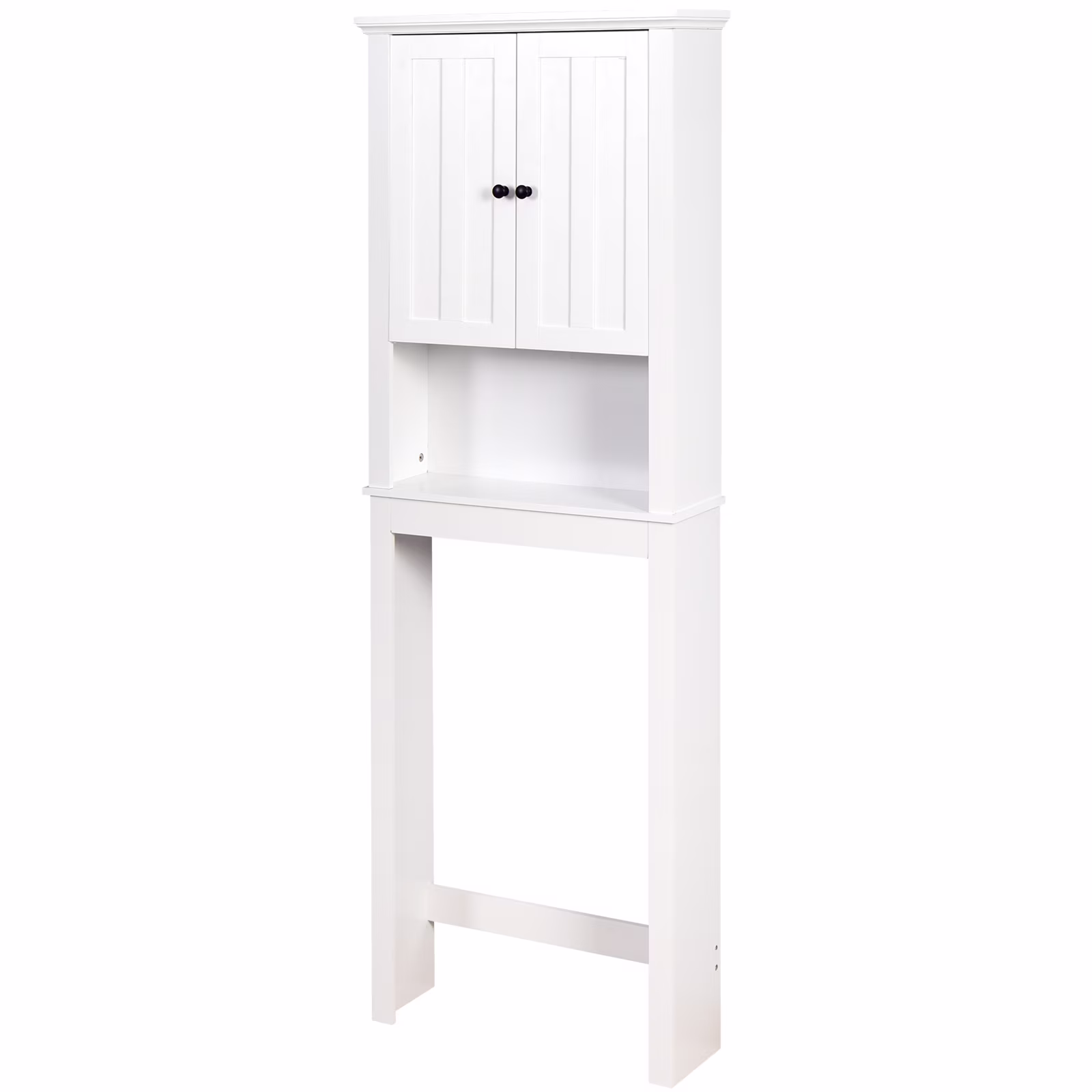 Ktaxon 67"H Over The Toilet Storage, Bathroom Space Saver, Bathroom Cabinet with Double Door & Adjustable Shelves, White