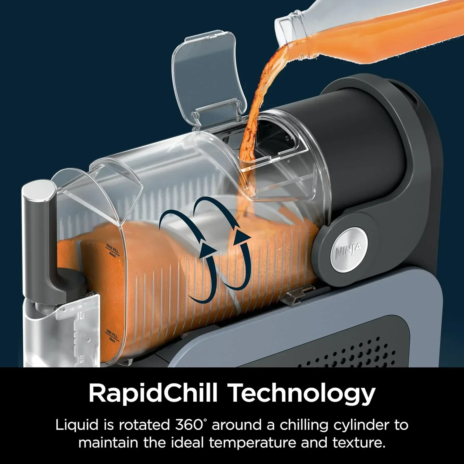 Ninja SLUSHi with RapidChill Technology 88 oz Frozen Drink Slushie Machine 5 Preset Programs