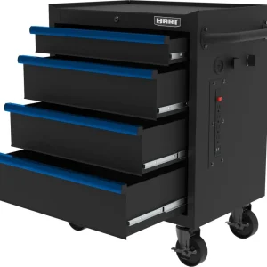 HART 26-Inch 4-Drawer Heavy-Duty Steel Tool Chest, Locking Garage Storage Organizer