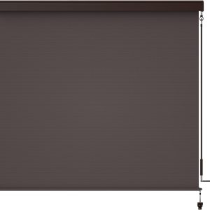 Superjoe Outdoor Roller Shade for Patio, Cordless Blackout Waterproof Blind, UV Block, 4'L x 6'W
