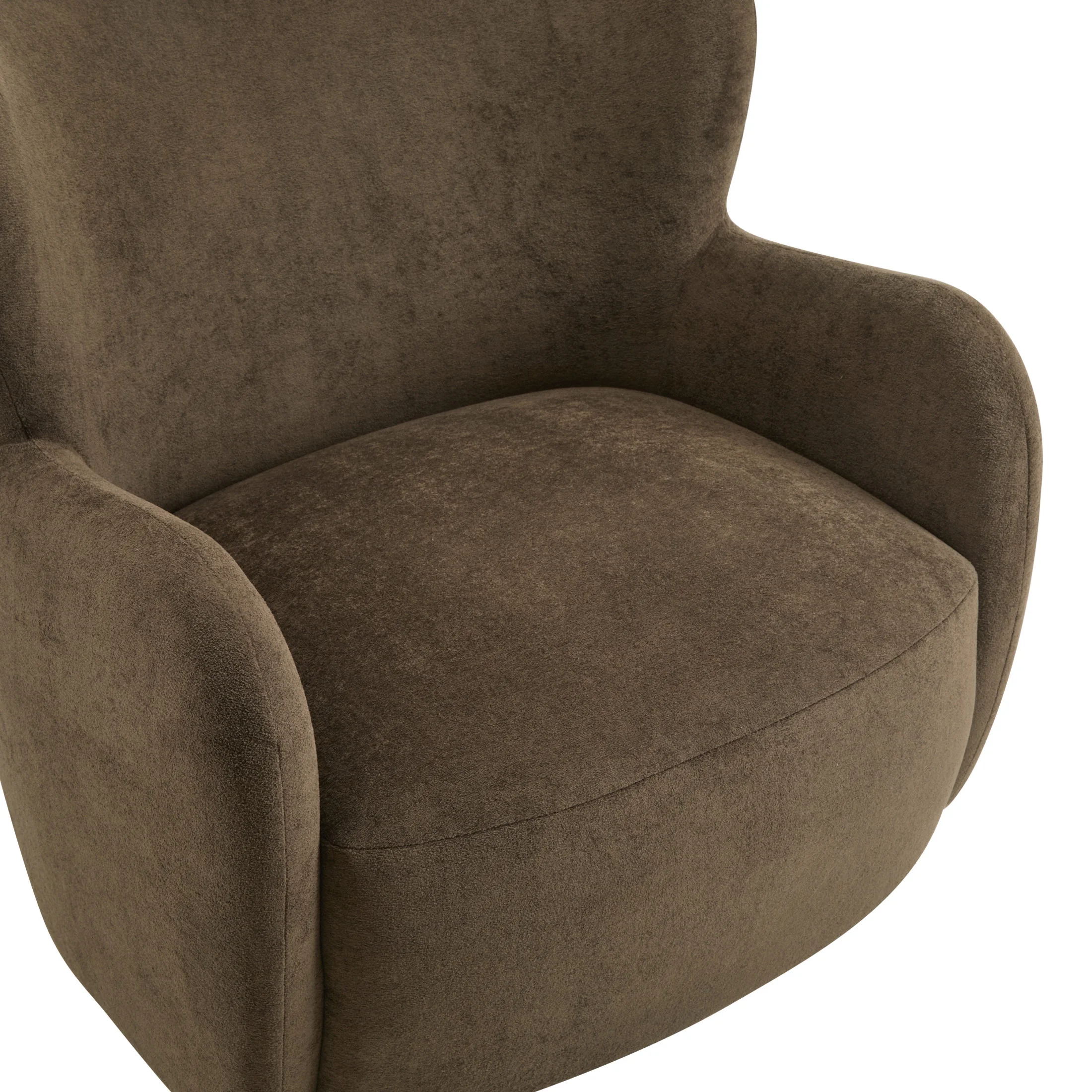 Christopher Knight Home Mid-Century Modern Velvet Wingback Accent Chair with Birch Legs, White