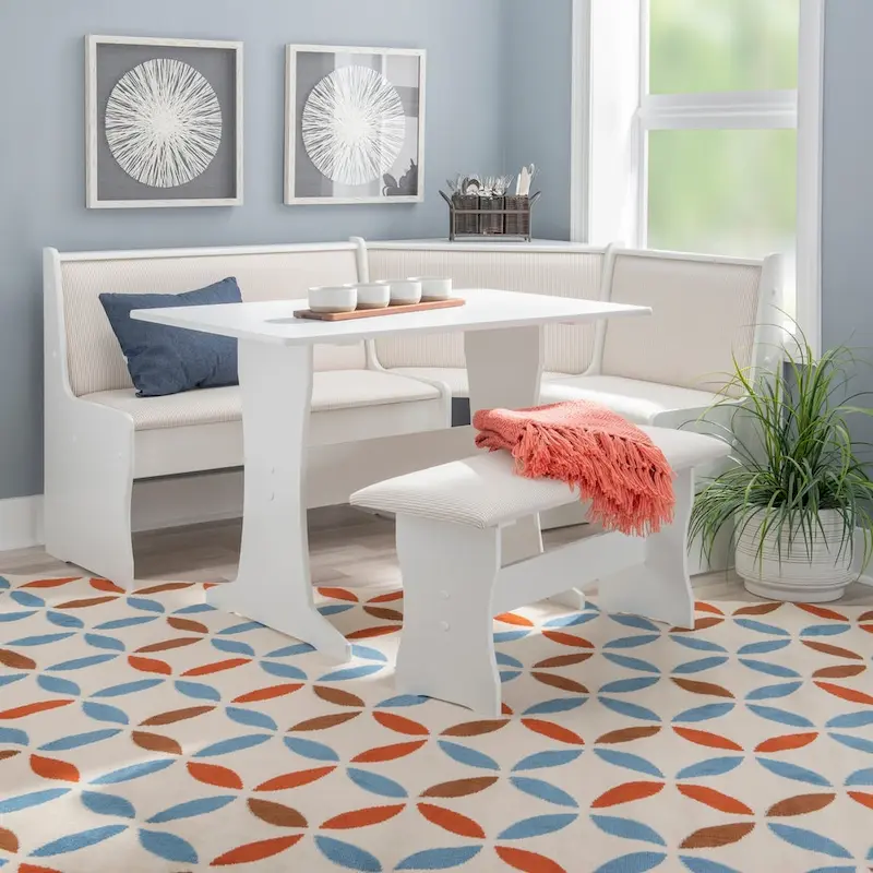 Sedley Farmhouse Nook Dining Set with Storage