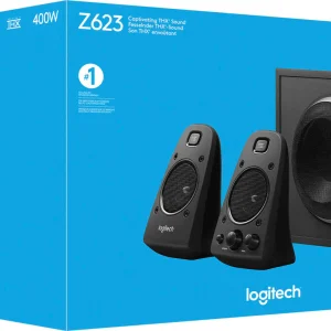 Logitech – Z623 2.1 Speaker System (3 Piece) – Black