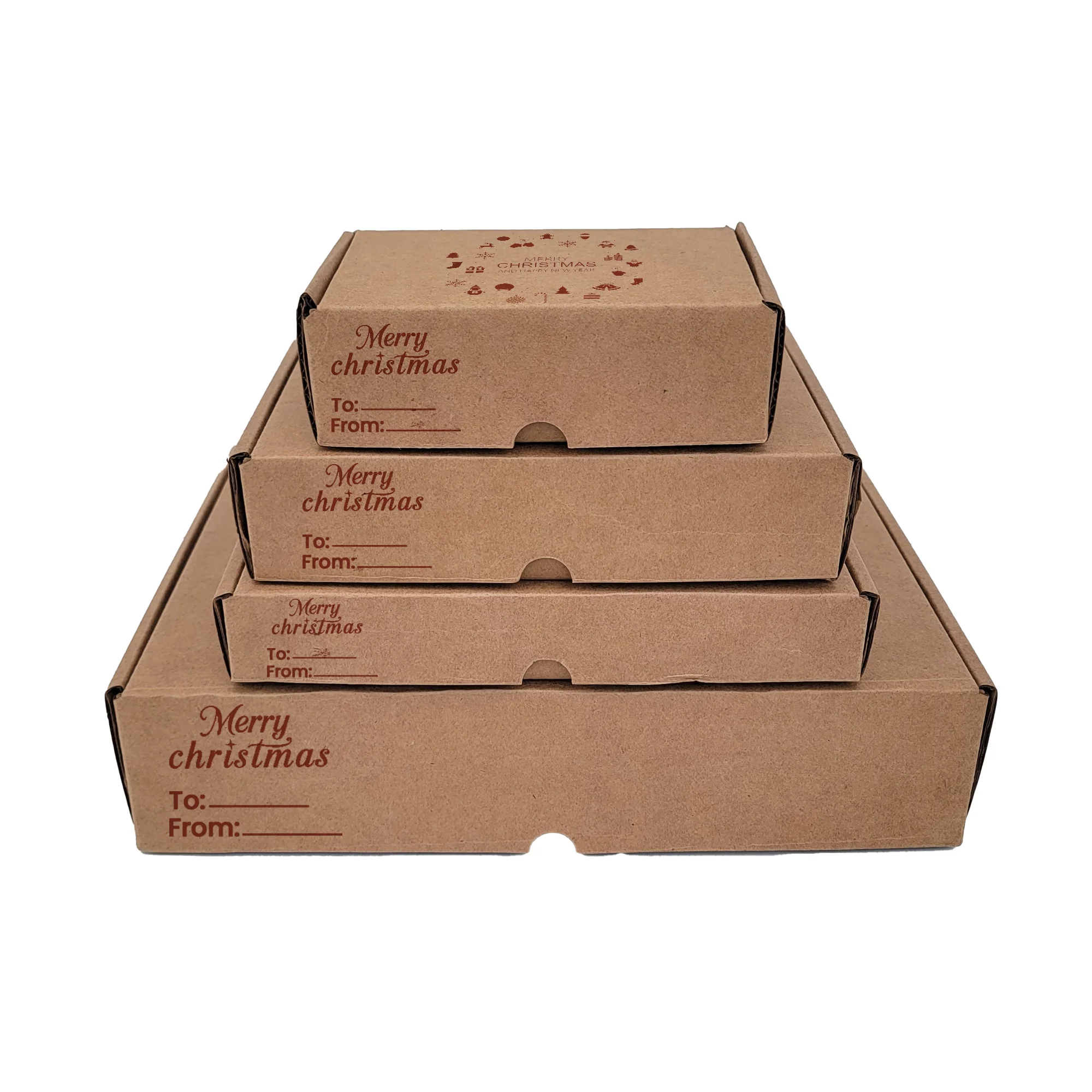 Ucanpack Christmas Shipping Boxes 10 x 5 x 3" - Xmas New Year Printed Holiday Mailing Boxes - Holiday Shipping Box Made In USA Christmas Small Business Supplies