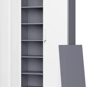 Letaya Metal Garage Storage Cabinets with Lock-72 Tall Tool Organizer Steel Lockers