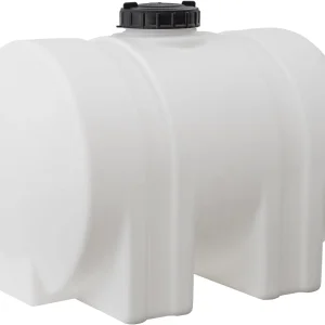 Horizontal Polyethylene Reservoir Water Tank with Legs, 550 Gallon, Made in the USA, Poly Tank for Water and Non-Flammable Liquids, Rust and Corrosion Proof