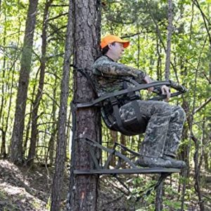 Summit Viper SD Climbing Treestand – Lightweight Aluminum, Foam Padded Seat, 300 lbs Capacity, Includes Safety Harness