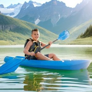 The Wave 6' Youth Kayak with Paddle. Designed for Stability and Safety, It's The Perfect Choice for Young Paddlers Ready to Conquer The Water