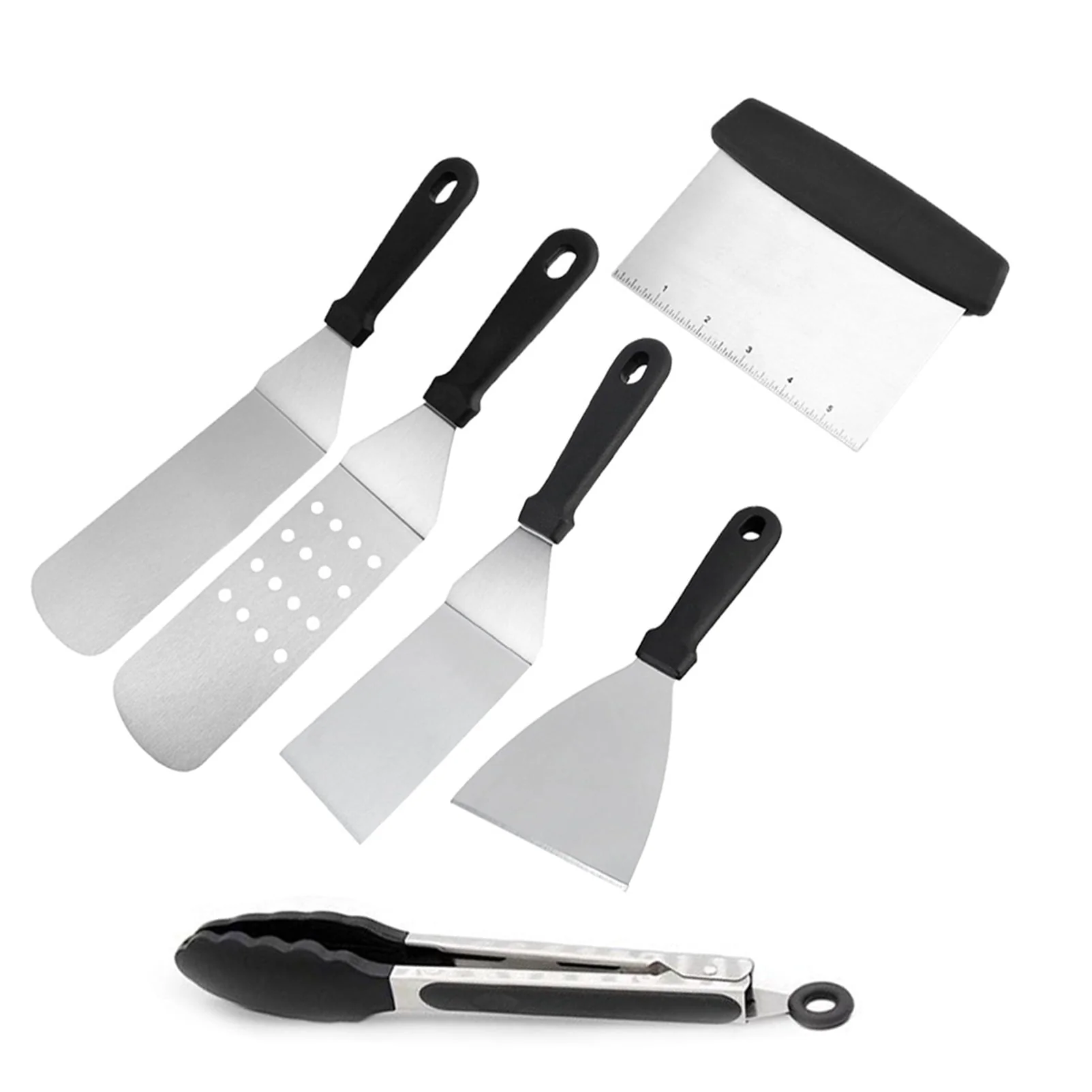 12 Pcs Griddle Accessories Kit, Flat Top Grill Accessories Kit Barbecue Tools Set with Spatula Scraper Tongs Cooking Utensils Carrying Bag for Outdoor Camping
