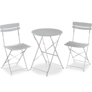 Best Choice Products 3-Piece Small Bistro Set, Folding Patio Furniture Set of 2 Chairs and Table - Black