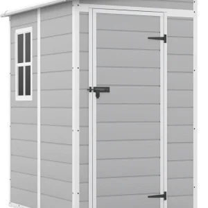 Patiowell 6x4 FT Plastic Outdoor Storage Shed with Floor, Resin Outdoor Storage Shed