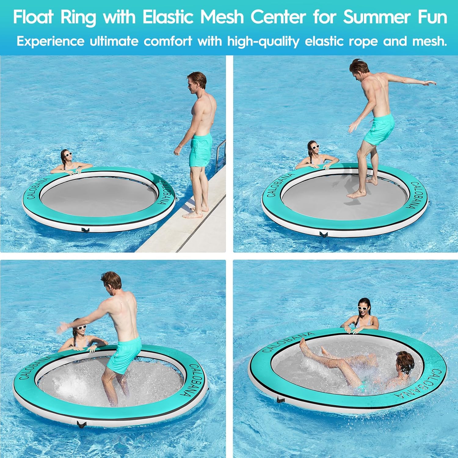 Round Floating Ring Hammock - Heavy Duty Inflatable Raft
