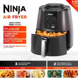 Ninja 4QT Air Fryer, Black, AF100WM