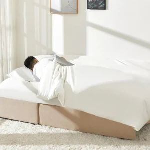 VanAcc Sofa Bed, Sleeper Sofa with Storage Chaise 2 in 1 Pull Out Couch Living Room