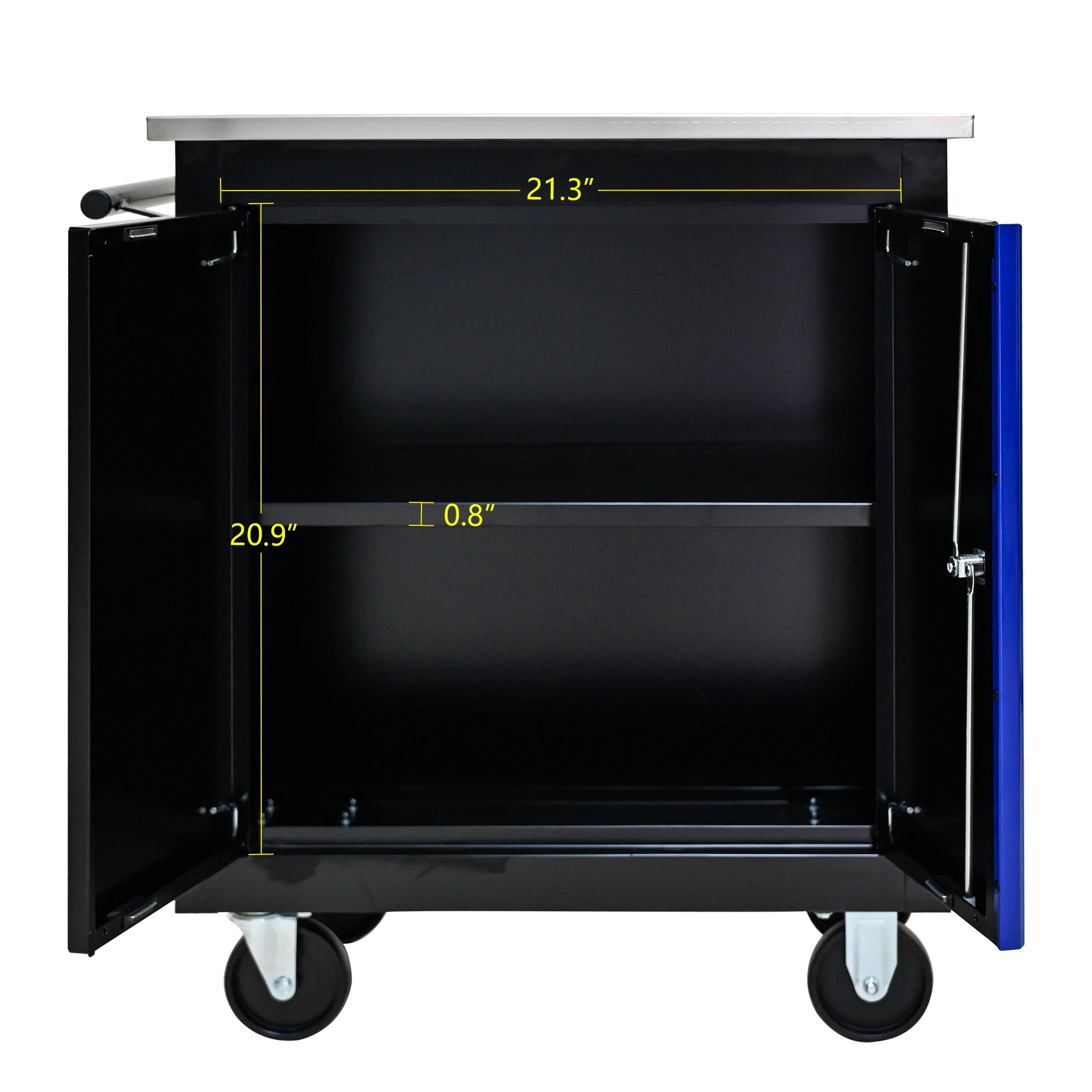 Aukfa Composable 25.9 in Tool Chest with 7 Drawers&7 Plastic Storage Box for Workshop Garage, Black