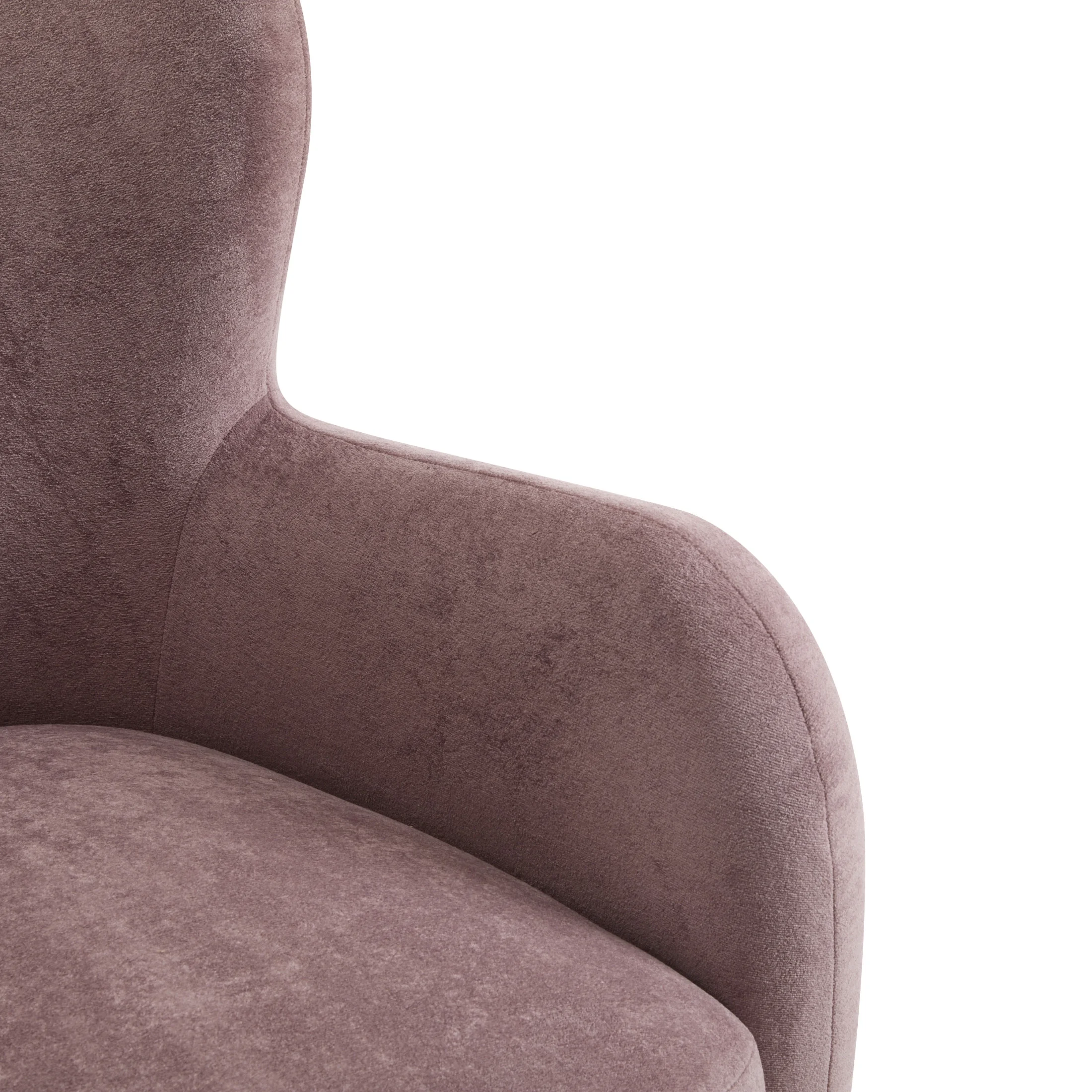 Christopher Knight Home Mid-Century Modern Velvet Wingback Accent Chair with Birch Legs, White