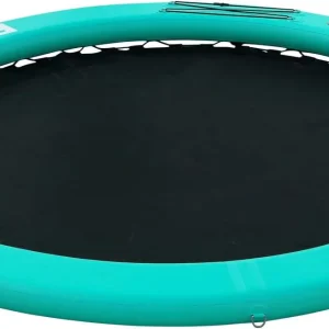 Inflatable Dock Floating Platform 8ft Inflatable Water Hammock Floating Deck for Lake W/Cupholder Round Floating Ring Float Ring Pool Float Raft Lounger Island Platform Pad