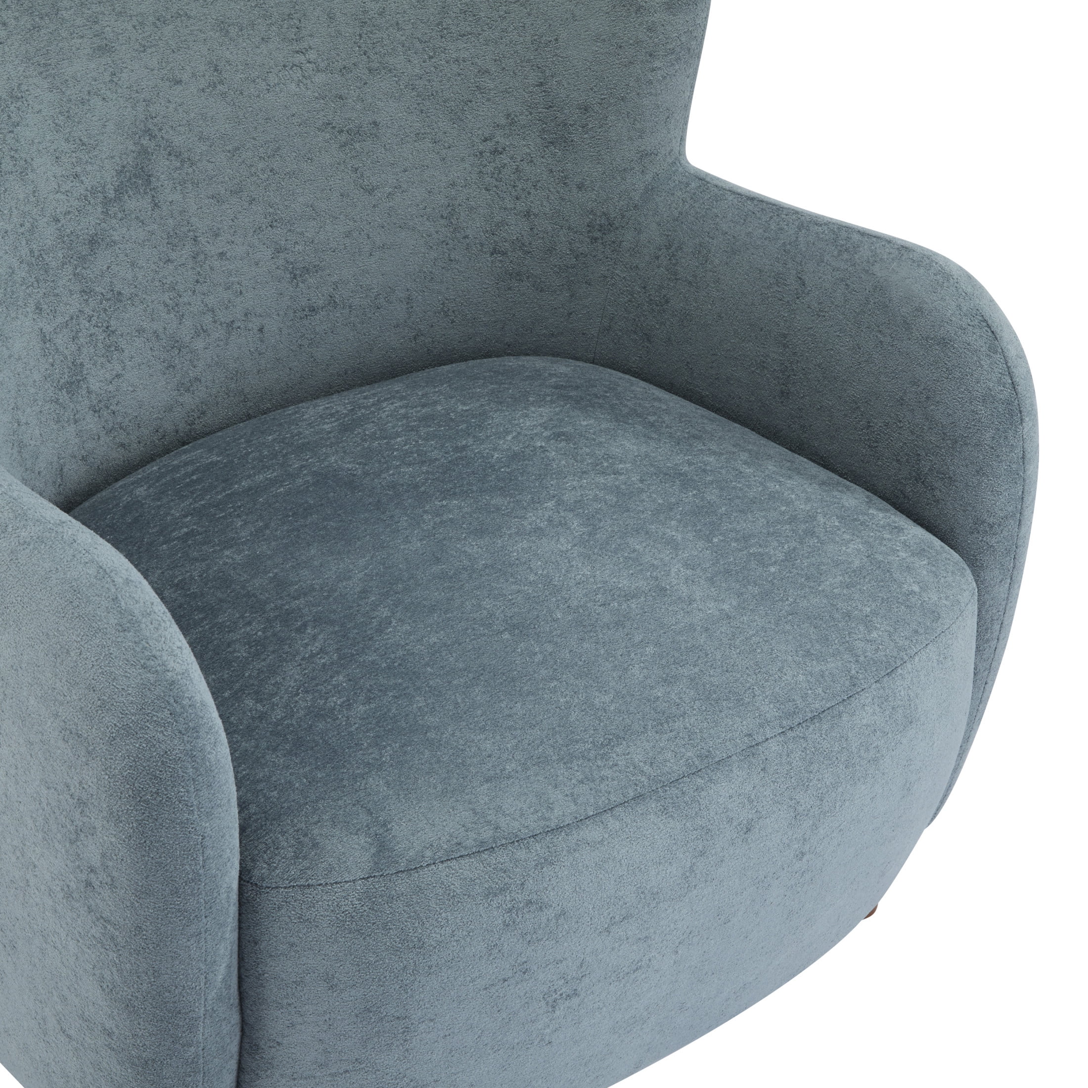 Christopher Knight Home Mid-Century Modern Velvet Wingback Accent Chair with Birch Legs, White
