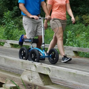 New KneeRover Quad All Terrain Knee Walker in Metallic Blue