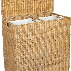 Extra large split gift basket with lining