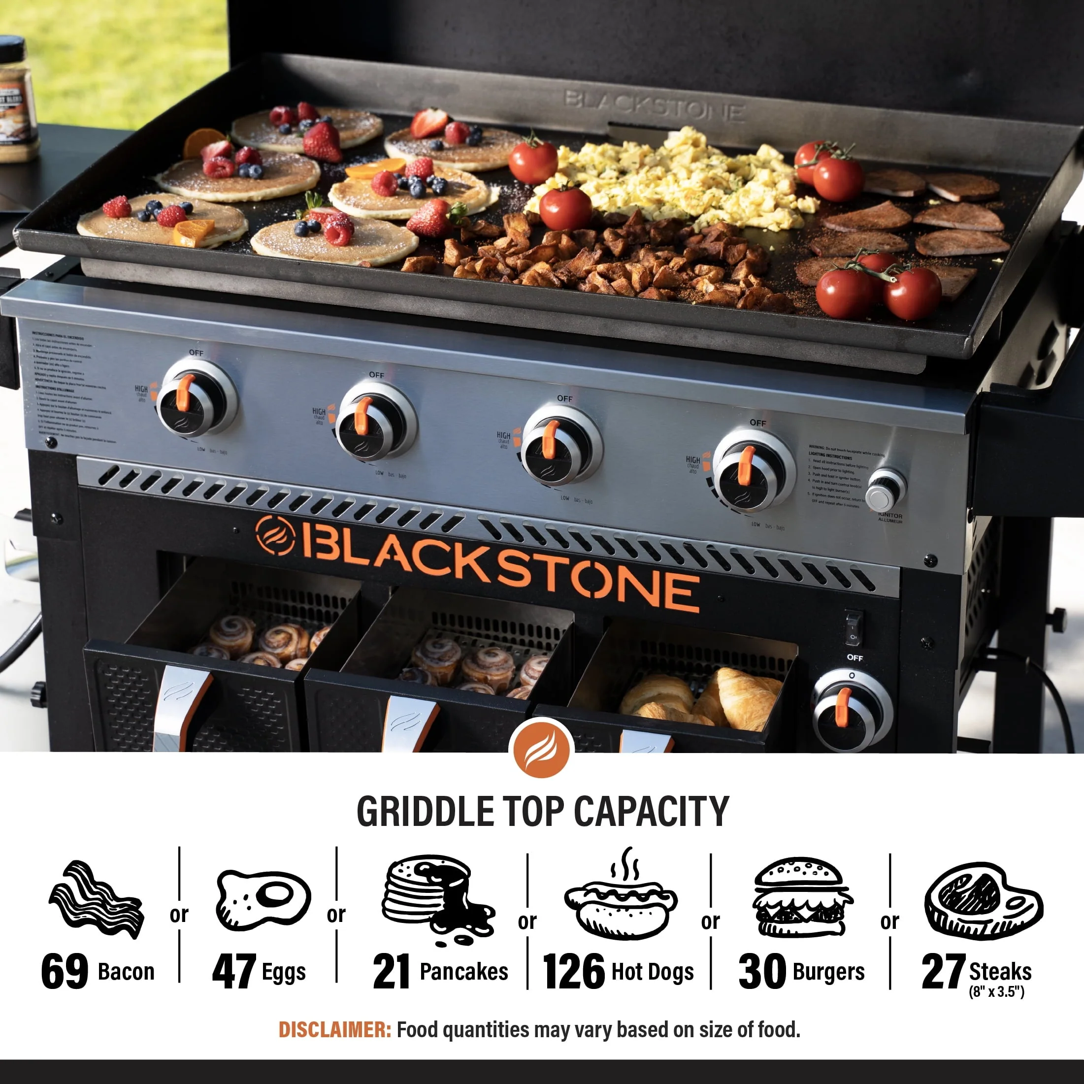 4-Burner 36" Griddle with Air Fryer and Hood