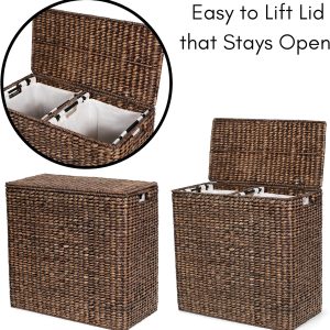 Extra large split gift basket with lining