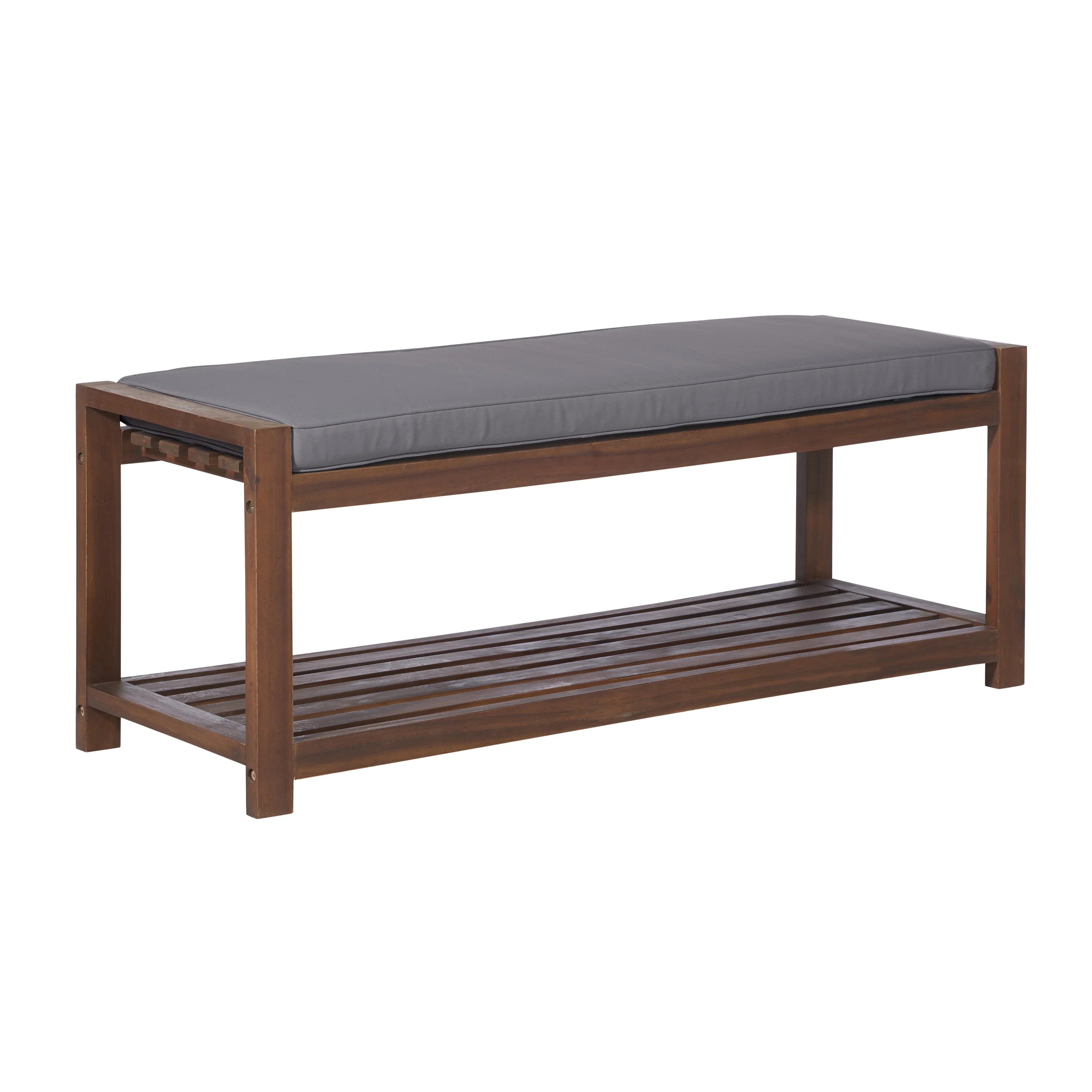 Manor Park Chevron Outdoor Storage Acacia Wood Bench - Brown