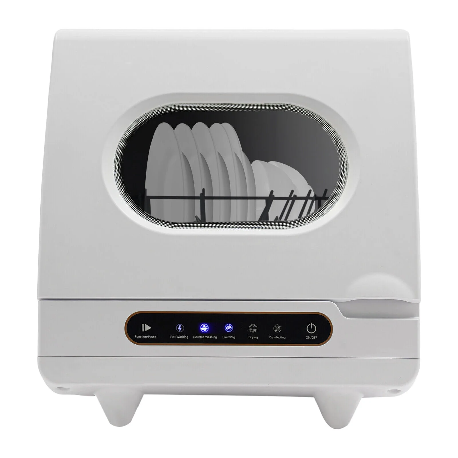1200W mini Portable Countertop Dishwasher 360- Rotating Deep Cleaning Dishwasher