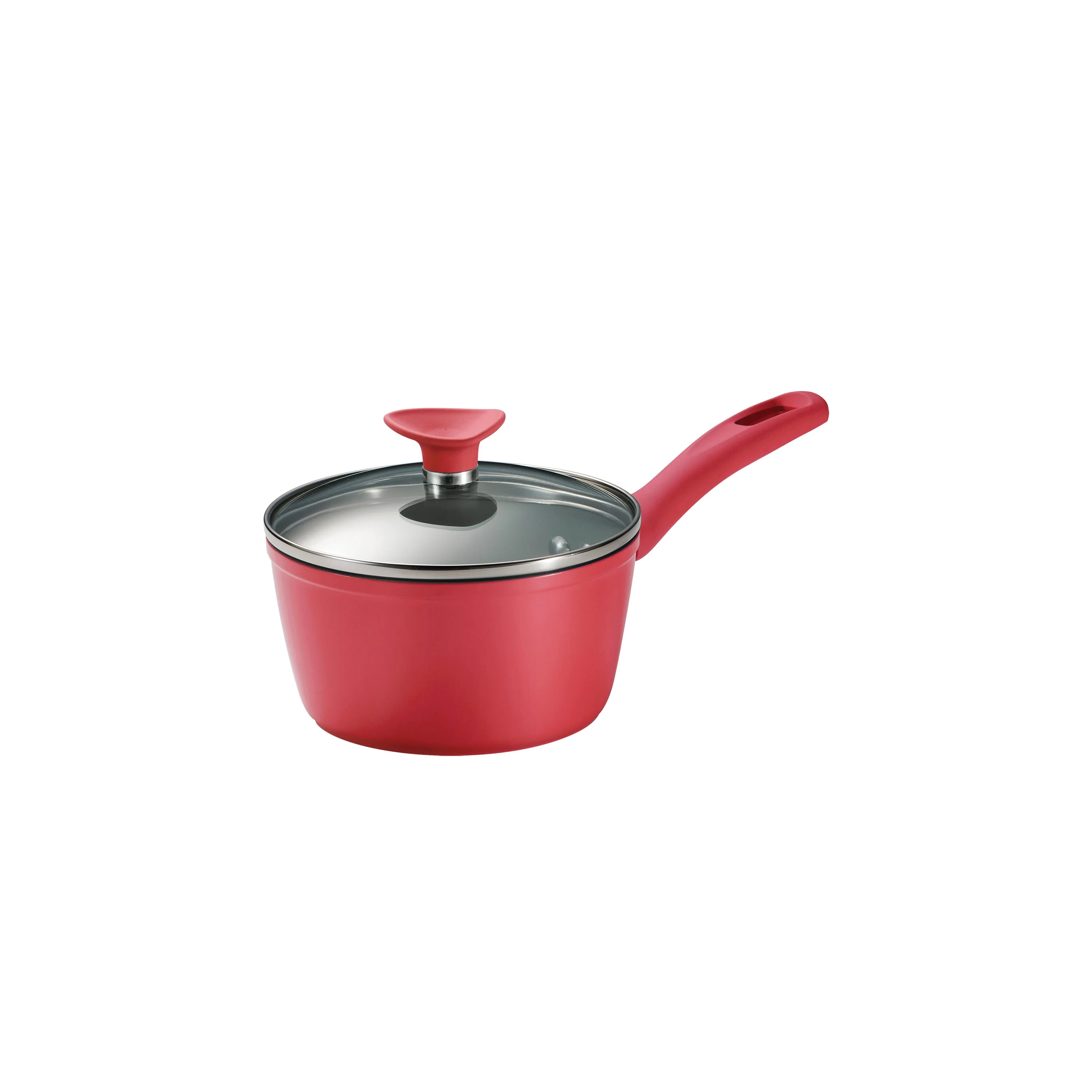 Tramontina Solara 14-Piece Aluminum Ceramic Nonstick Cookware Set with Utensils & Glass Lids, Induction-Ready, Oven & Dishwasher Safe - Red