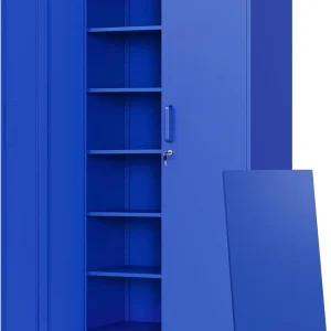 Letaya Metal Garage Storage Cabinets with Lock-72 Tall Tool Organizer Steel Lockers