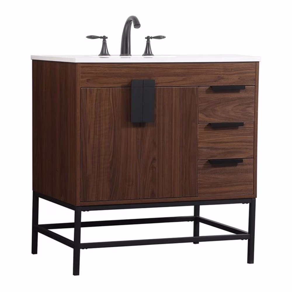 Elegant Kitchen and Bath 32 Inch Single Bathroom Vanity In Green