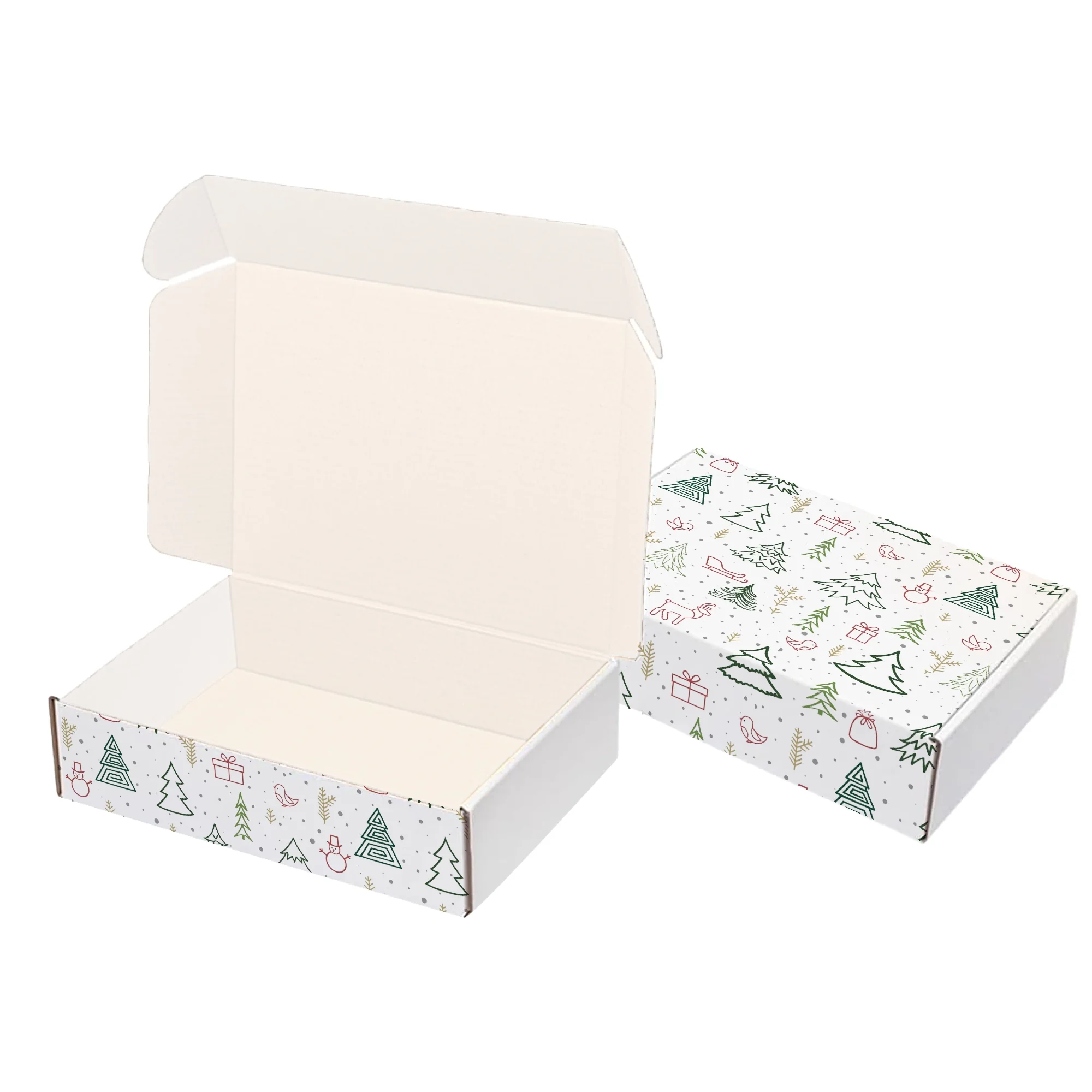 Ucanpack Christmas Packing Boxes 11 x 7? x 3?" - 50 Pack Winter Forest Printed Holiday Boxes - Holiday Shipping Box Made In USA Holiday Box Corrugated Shipping Boxes