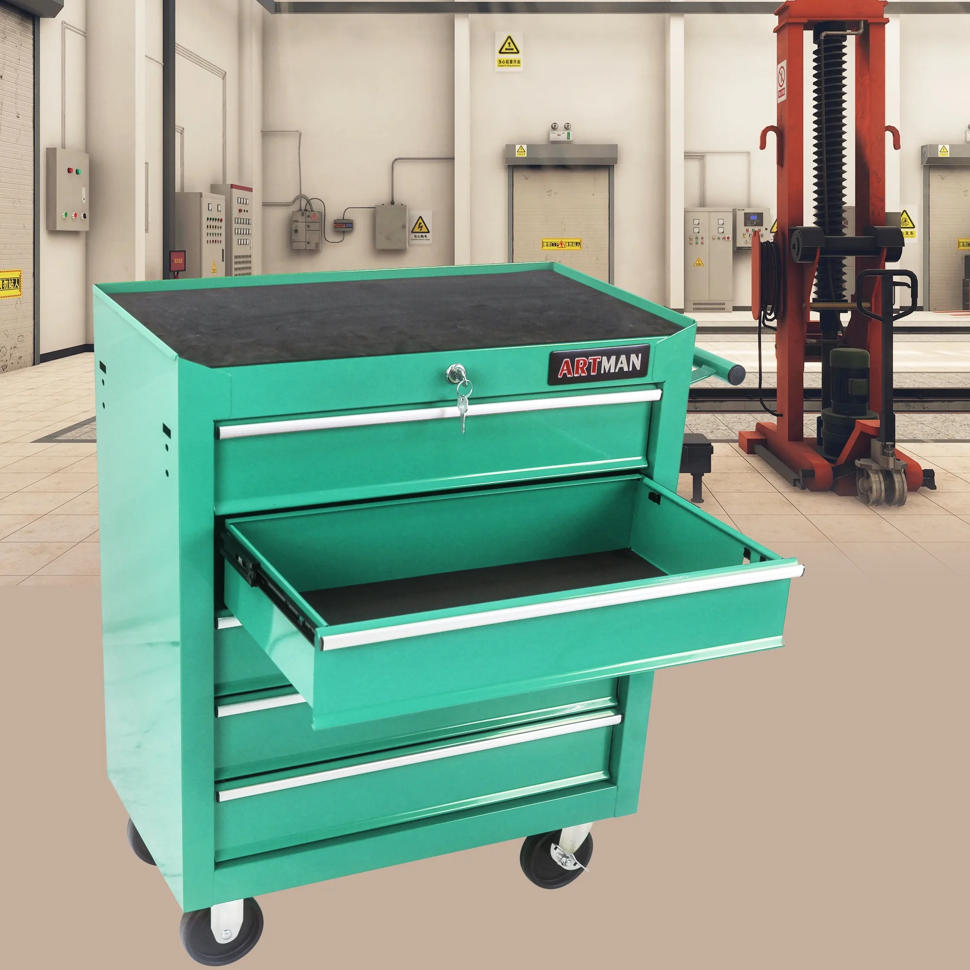 ARTMAN 5 Drawer Rolling Tool Chest, Tool Storage Cabinet with Wheels and Drawers for Garage Warehouse