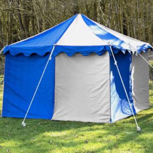 WEEKEND SALE Camping Tent Medieval Knight Harold square Blue- White Water proof Tent 3x3 M