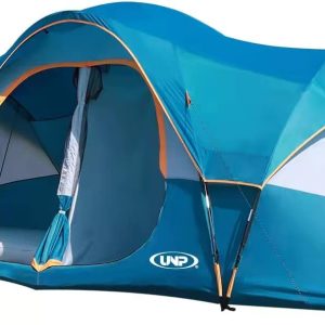 UNP Camping Tent 10-Person-Family Tents, Parties, Music Festival Tent, Big, Easy Up, 5 Large Mesh Windows, Double Layer, 2 Room, Waterproof, Weather Resistant, 18ft x 9ft x78in