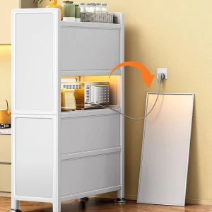 Joybos Upgraded Larger Heavy Metal Kitchen Storage Cabinet