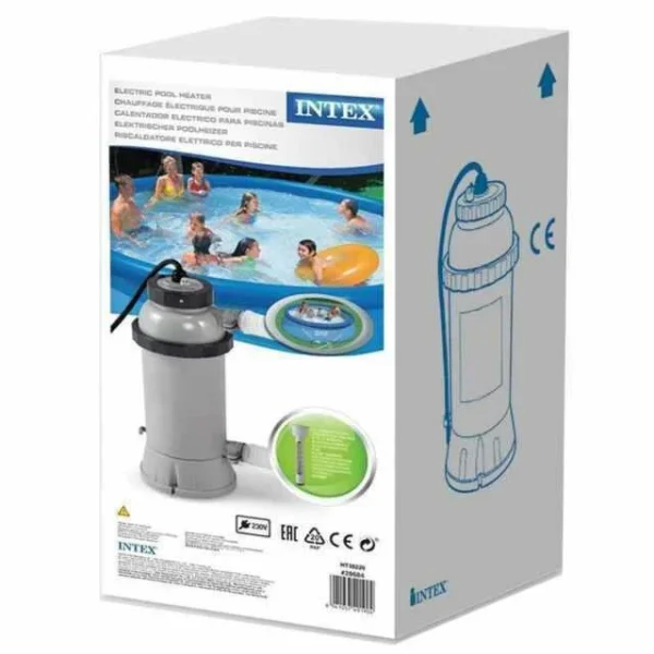 Intex 28684 Electric Pool Heater, 3000W, for Above Ground Pools up to 179 7/8in, Auto Shut-off