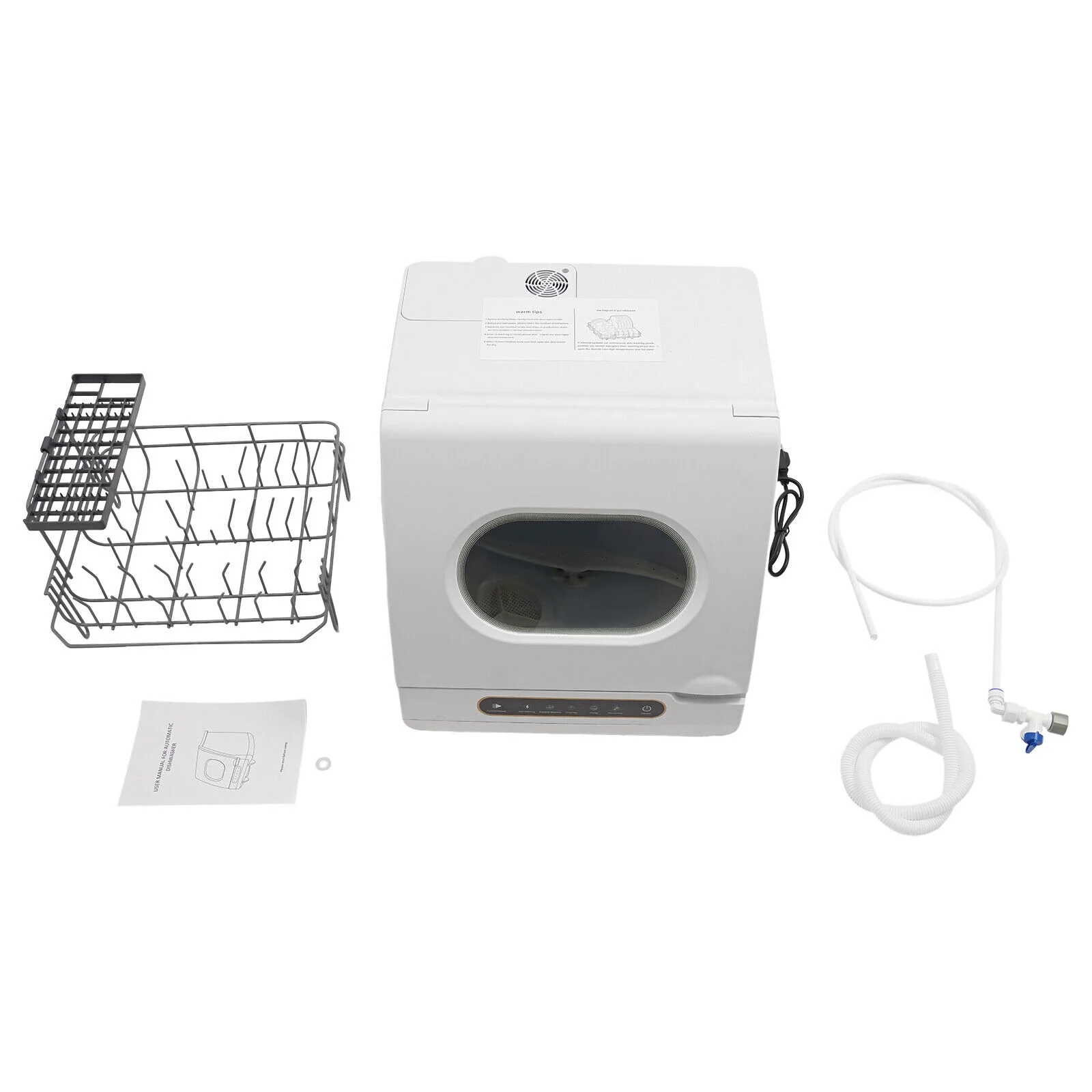 1200W mini Portable Countertop Dishwasher 360- Rotating Deep Cleaning Dishwasher